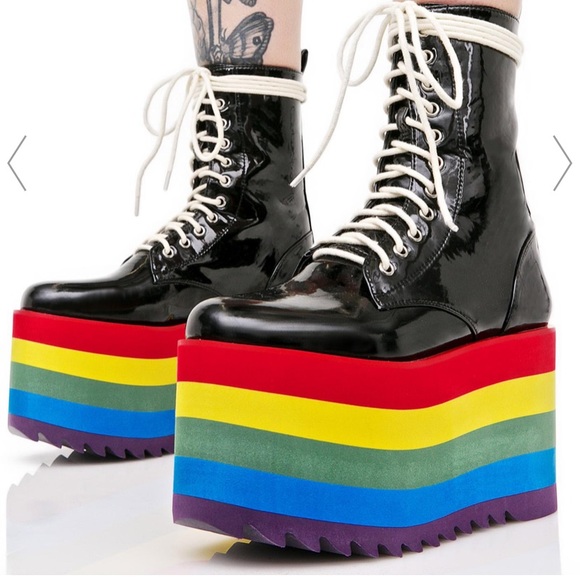 Current Mood x Dollskill Rainbow Platforms - Picture 1 of 7